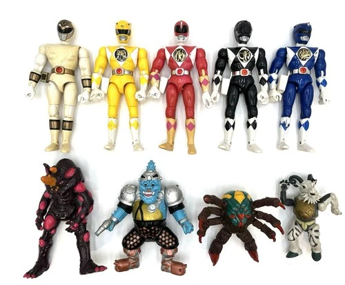 Vintage 90s Mighty Morphin Power Rangers Action Figure Lot Loose Incomplete