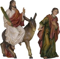 Krippenfiguren Set 2-Teilig, Handbemalt, FüR 9 Cm Figuren, Polyresin
