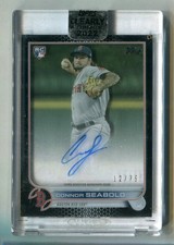 2022 Topps Clearly Authentic Autographs Black Connor Seabold RC /75 Red Sox