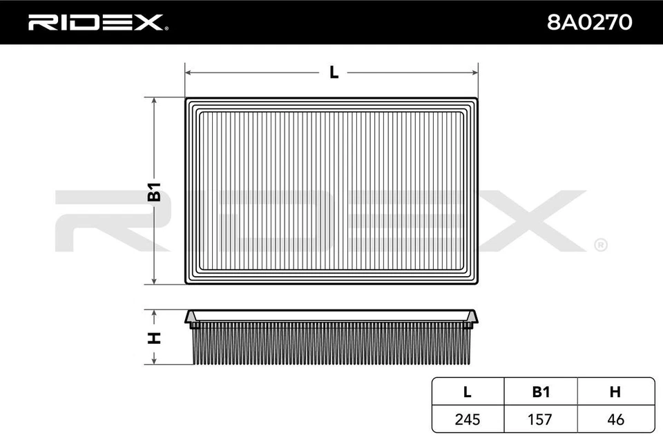 Luftfilter RIDEX 8A0270 für OPEL AGILA (A) (H00) für SUZUKI IGNIS II - Bild 4 von 4