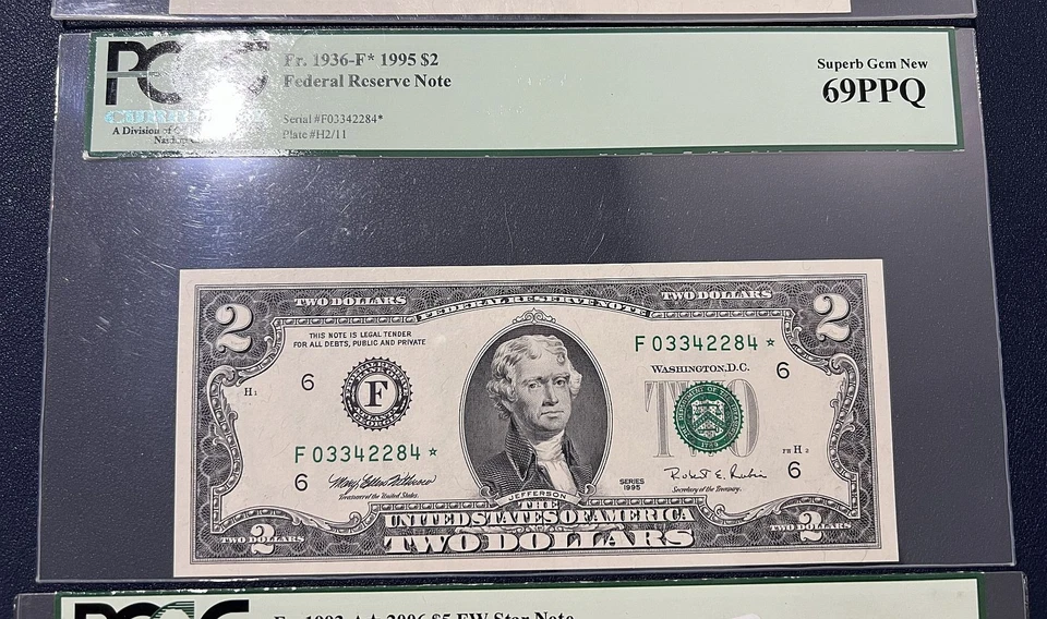 Set of $1 $2 & $5 Star Notes ALL PCGS 69 PPQ - Image 3 of 4