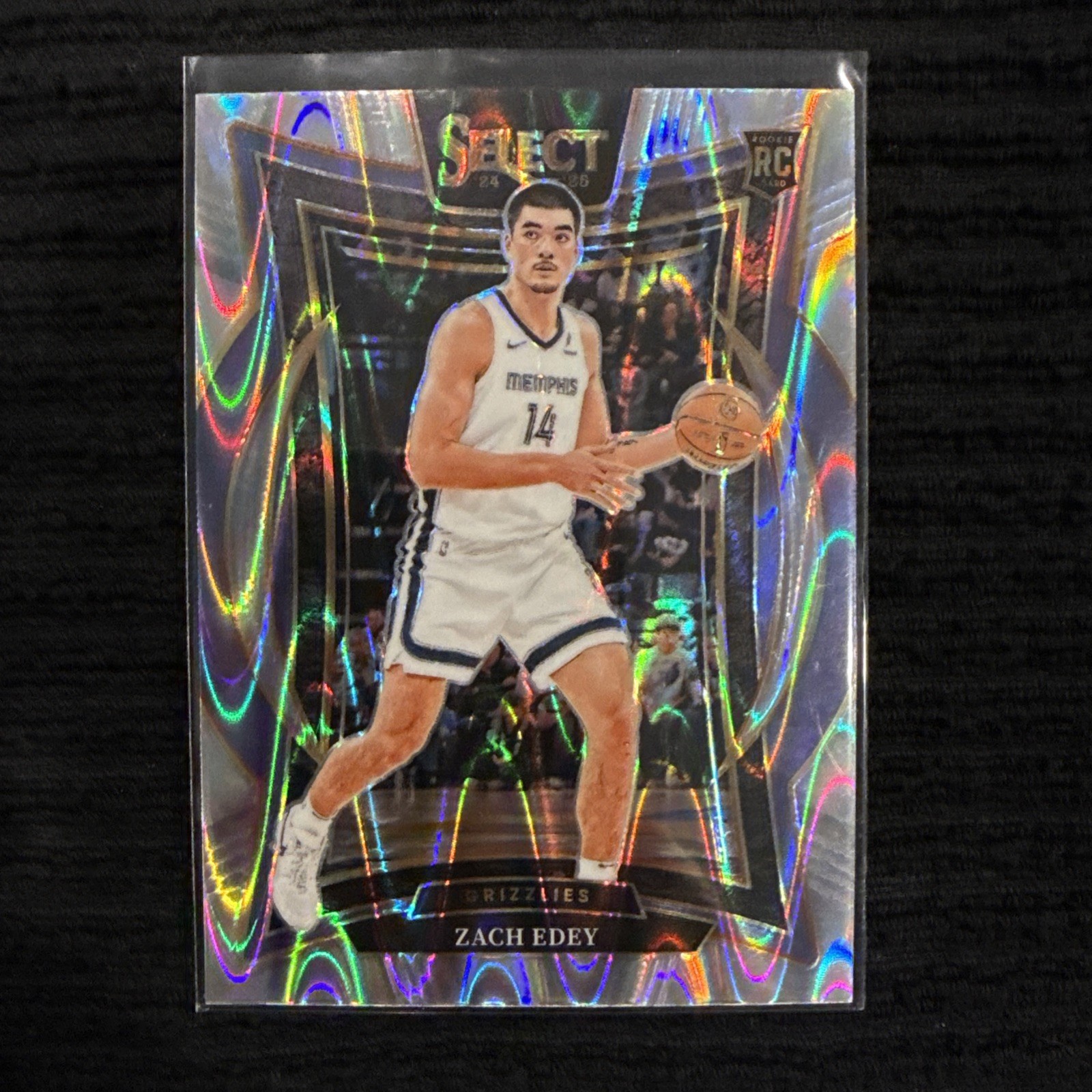 2024-25 Panini Select 98 Zach Edey Tectonic Prizm Memphis Grizzlies