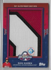 2009 Topps Update Dan Haren All-Star Jumbo Patch Relic ASJP-34 #3/6 w/ Hologram