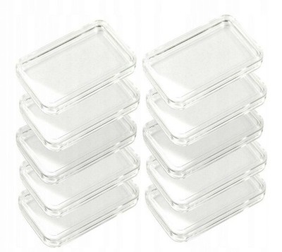 100er Set rechteckige Schutzkapseln 27×47 mm für Silber- & Goldbarren