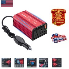 Power Inverter 400W - 12V DC to 110V AC with Safety Features for Road Trips