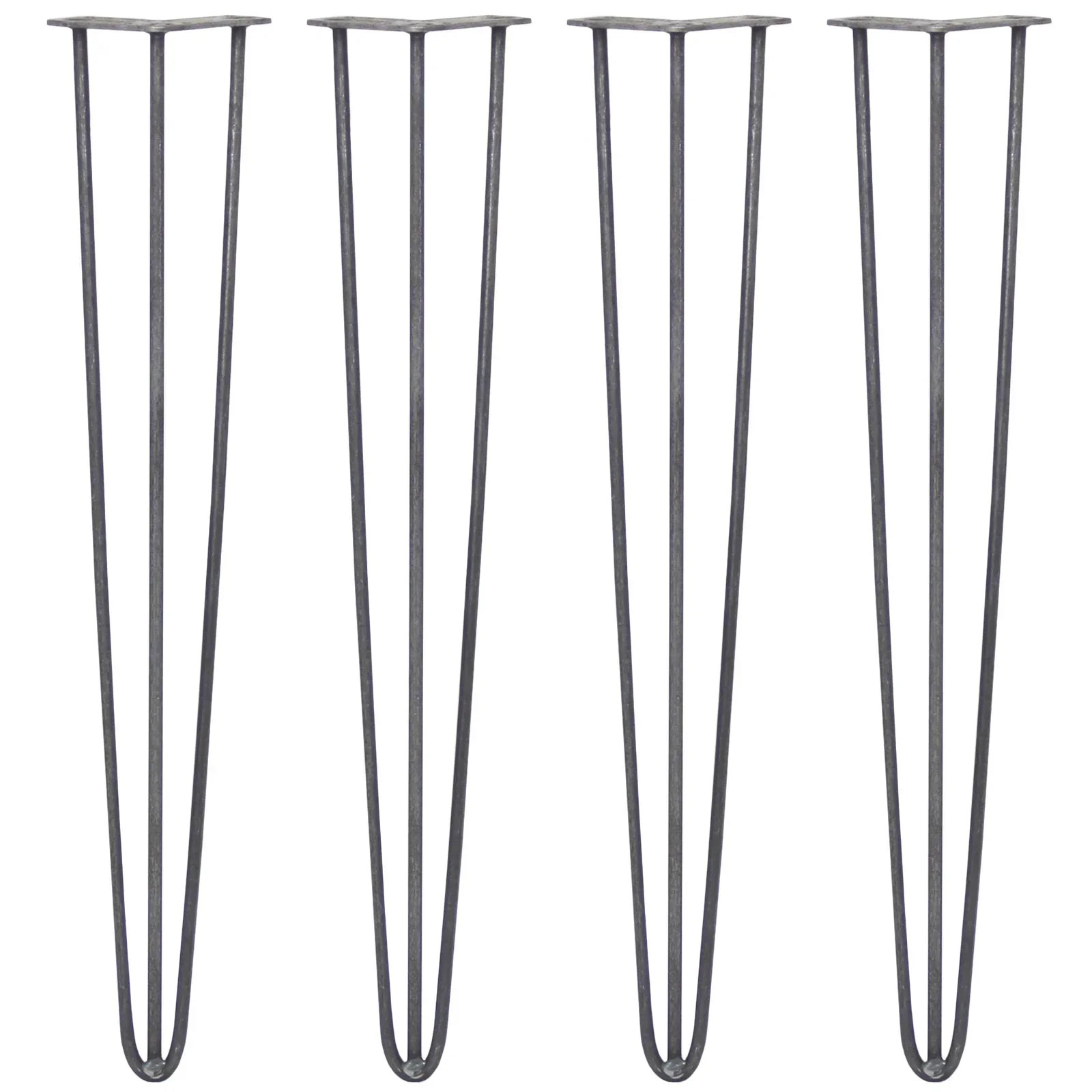 SkiSki Hairpin Table Legs 28” 71cm Pack of 4 Raw Steel Heavy Duty