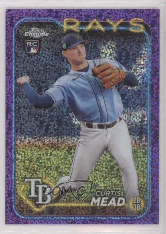 2024 Topps Chrome Purple Speckle Refractor /299 Curtis Mead #209 Rookie RC 1i7n