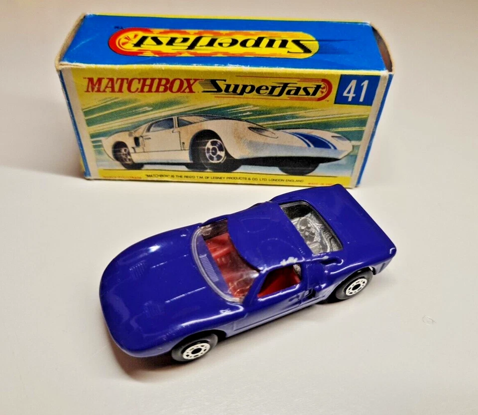 Matchbox Ford G.T. Racer RW 1-75 Nr. 41 VNmint BULGARIEN EXTREM SELTEN + OVP BOX - Bild 4 von 4
