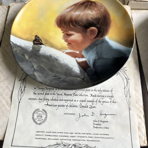 Donald Zolan Special Moments Collector Plate Series Full Set Of 6 W/Box And COA - Picture 6 of 8