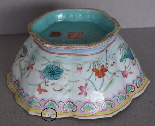 Antique Chinese Tongzhi Porcelain Bowl Famille Rose Enamels China 19th Century - Picture 6 of 9