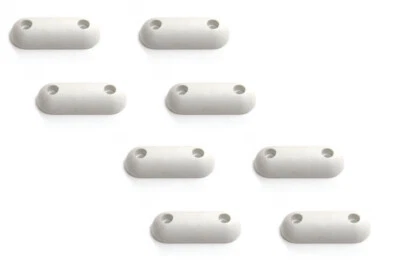 BUYAPART 8x White Oval Toilet Seat Buffers Bumpers Pads 60x22x12mm Replacement