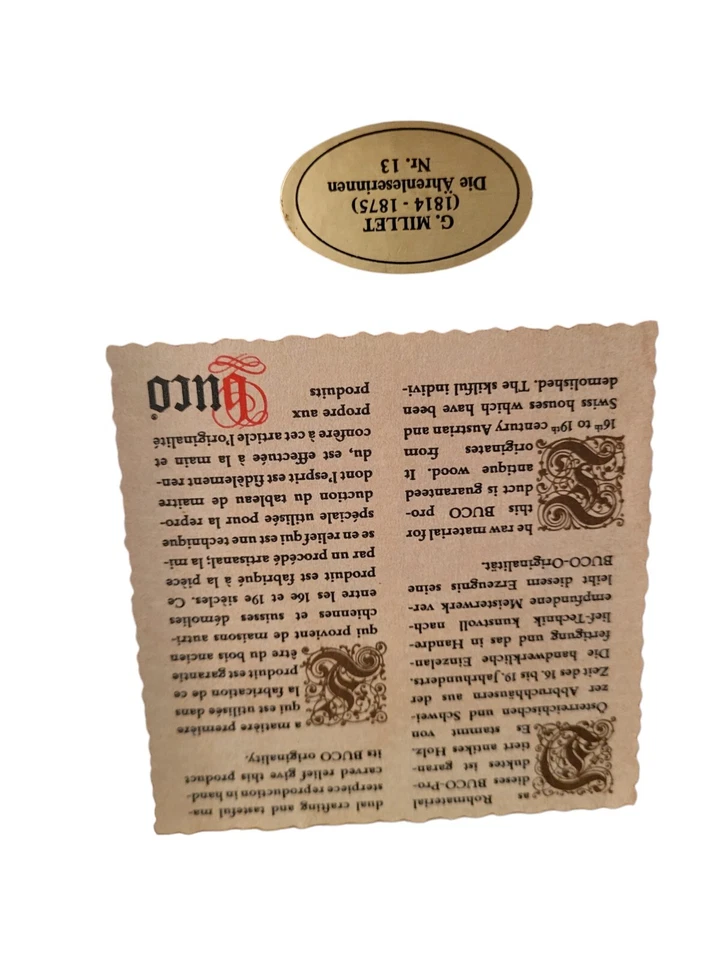 The Gleaners By Jean F. Millet Vintage Print In Buco Frame 8.5'×7" Miniature  - Image 4 of 4