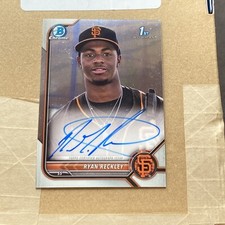 2022 Bowman Chrome Ryan Reckley 1st Prospect Auto Autograph #CPA-RR Giants