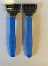 Harry's 5-Blade Razor Shaver (2 Pack )No Box - Surf Blue / Sky Blue NEW Genuine