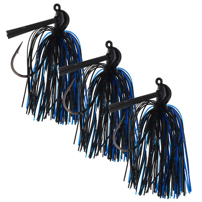 Reaction Tackle Lead Flipping Jigs 3 Pack Weedless Bass Jig Heavy Cover Flip