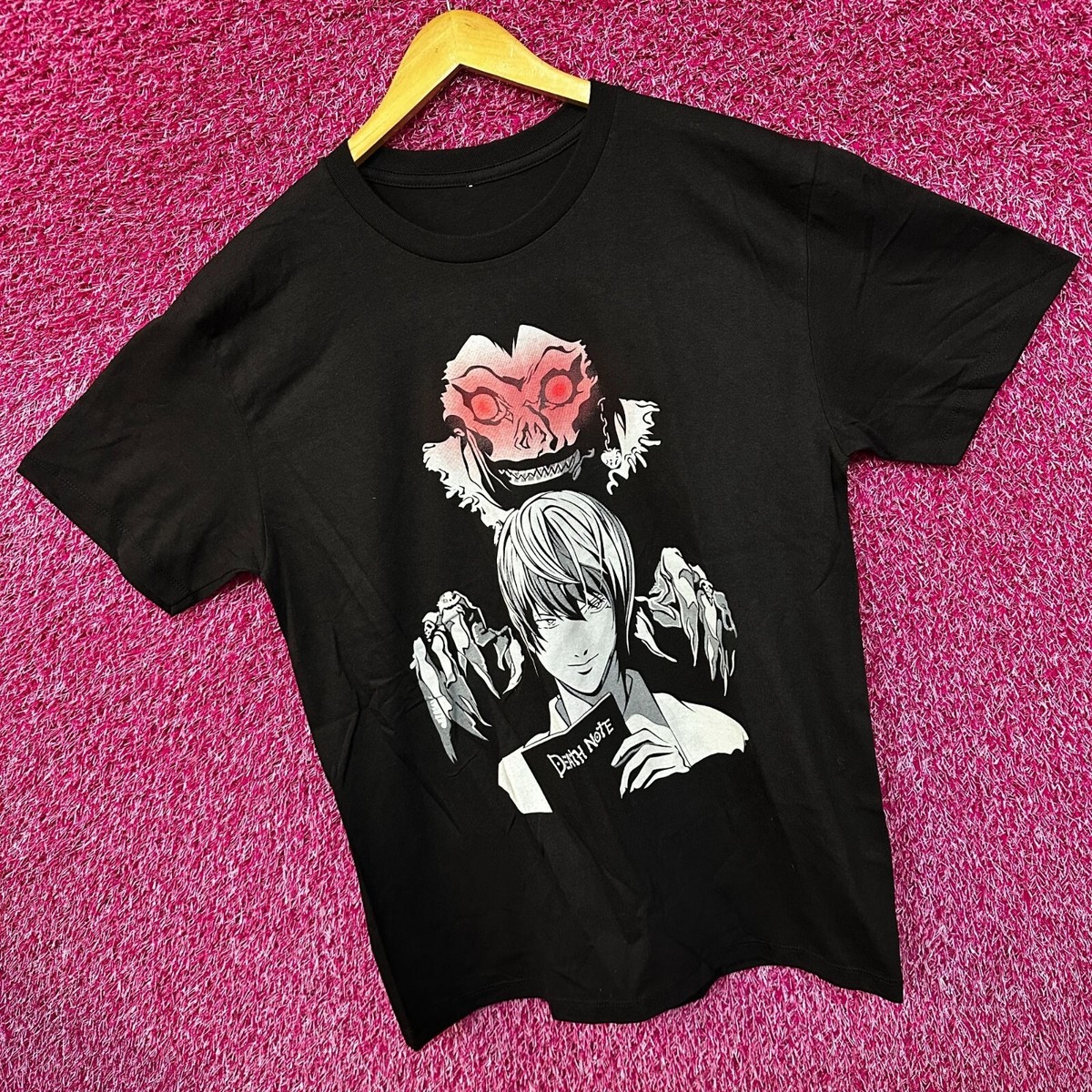 Death Note Shinigami Eyes Tシャツ デスノート オフィシャル Death Note Light Yagami and Ryuk Shinigami Eyes Anime Tee L