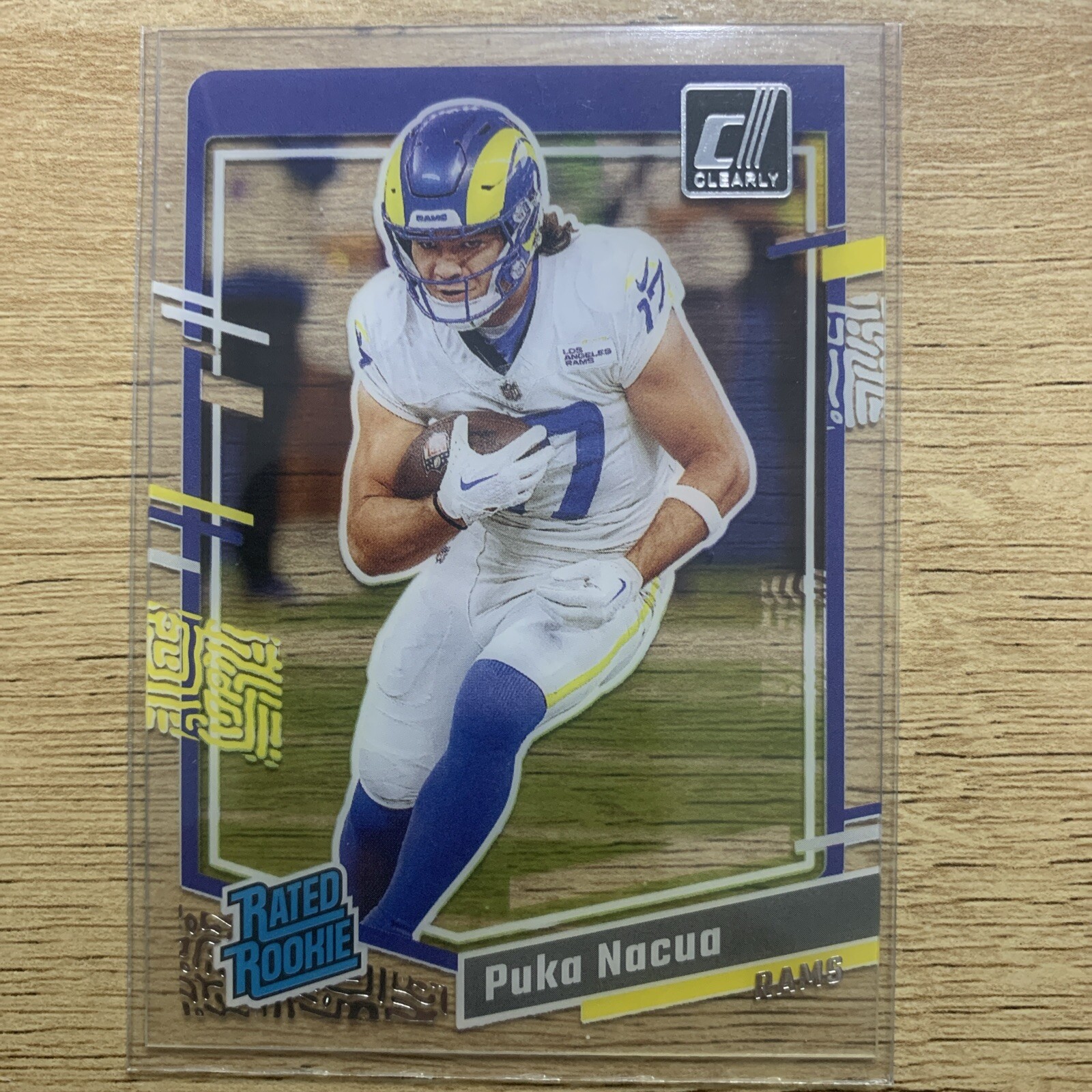 2023 Panini Clearly Donruss PUKA NACUA #96 Rated Rookie RC Los Angeles Rams