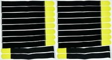 20 x Hook and Loop Cable Ties 50cm x 50mm Yellow Hook and Loop Tapes Cable Hook and Loop Metal Eyelet
