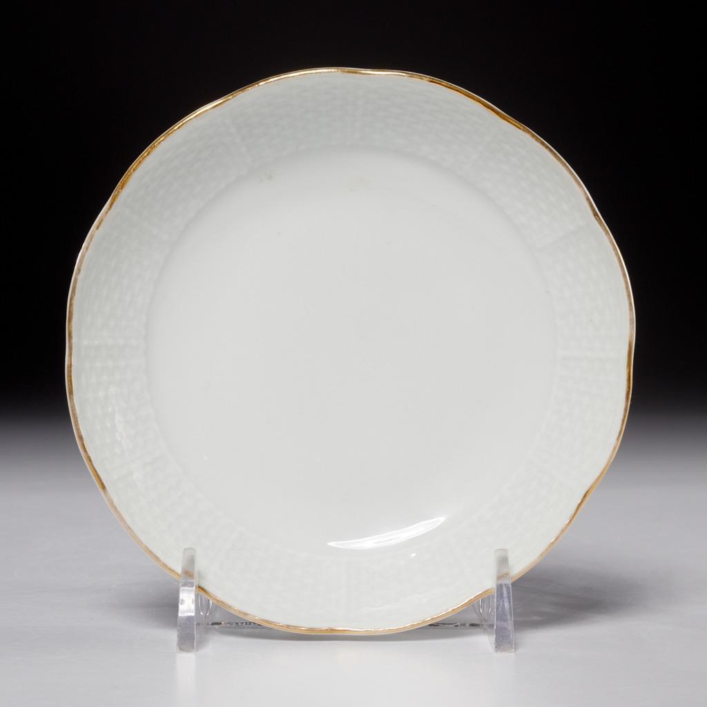 Vintage Meissen 3rd Quality Osier Embossed Basket Weave Porcelain