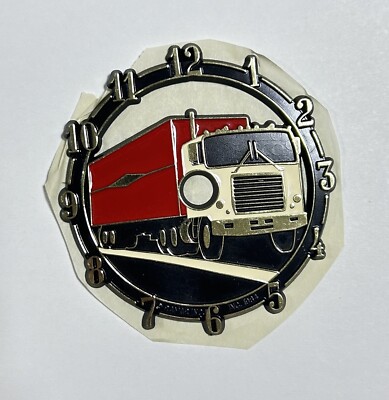 Vintage Trucker Big Rig Trucking Wall Clock Face Plastic Ramar 4 