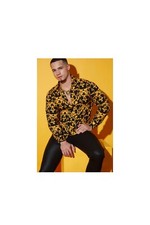 Gold Leaf Long Sleeve Woven Top