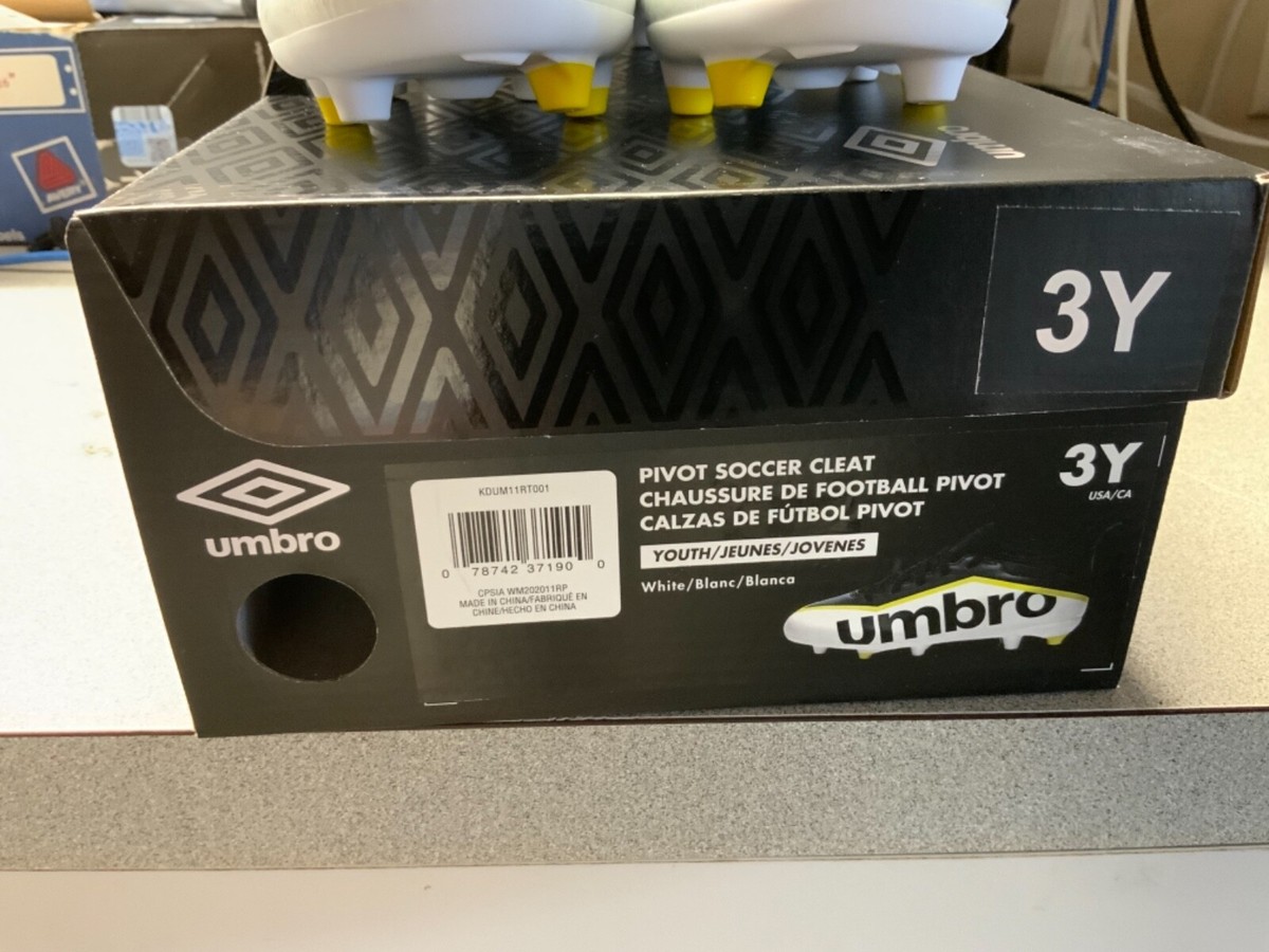 Crampons de football pivotants Umbro jeunesse noir blanc jaune jeune enfant NEUF dans sa boîte | eBay