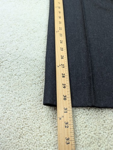 Pantalone flanella lana uomo 34x30 grigio vintage gamba dritta vestibilità classica vita alta - Foto 6 di 14
