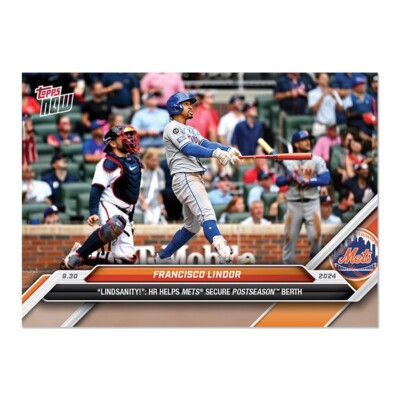 200HR達成記念1/25 フランシスコ・リンドーア topps now MLB Francisco Lindor - 2025 MLB Topps NOW® - Card 418 - PR: 811