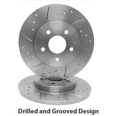 Drilled and Grooved Rear Brake Discs For Ford Focus ST170 | eBay