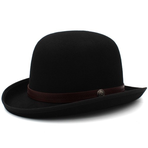 Klassische Bowler Hüte Retro Fedora Sonnenhut Jazz Derby Kappen für Herren Damen 7 1/8-7 3/8 - Bild 10 von 26
