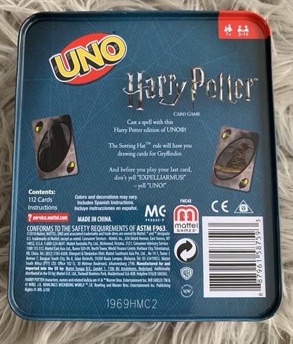 UNO Harry Potter Card Game 2018 Mattel Sorting Hat Rule Edition - Zdjęcie 8 z 12
