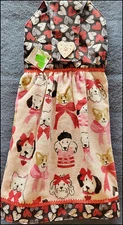 **NEW**Handmade 'Valentine's Day Puppies' Hanging Kitchen Hand Towel #3392
