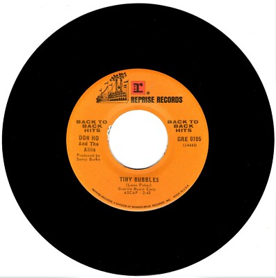 DON HO - TINY BUBBLES - DO I LOVE YOU?  VERY GOOD+ 45