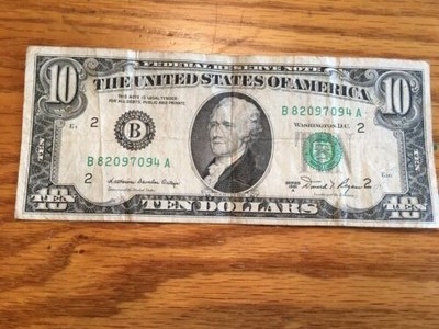 1981A $10. Dollar Bill Note NEW YORK (B 82097094 A ) | eBay