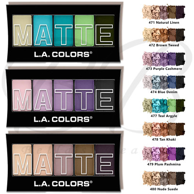 L.A. FARBEN 5 Farben mattes Finish langanhaltende Lidschattenpalette *FARBTON WÄHLBAR*