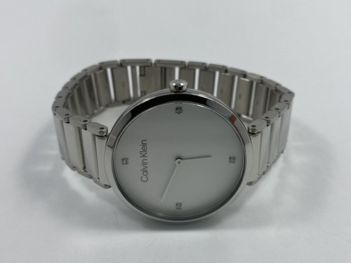 Calvin Klein Minimalistic Crystal Quartz Stainless Steel Ladies Watch 25200137 - Picture 9 of 13