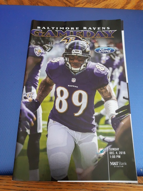BALTIMORE RAVENS GAMEDAY PROGRAM...12/4/2016