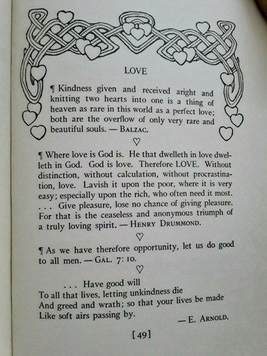 Faith Hope Love Vtg Book Red w White Cameo Cover Grace Brown Strand Sayings Coll - Picture 9 of 11
