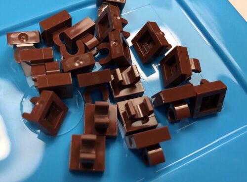 Nuova tegola LEGO marrone rossastro modificata 1 x 1 con clip bordi arrotondati 15712 (x20) - Foto 2 di 8