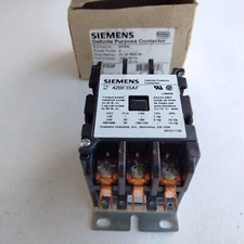 Siemens Definite Purpose Contactor Open Enclosure Three Pole FL 30- es 40 120v