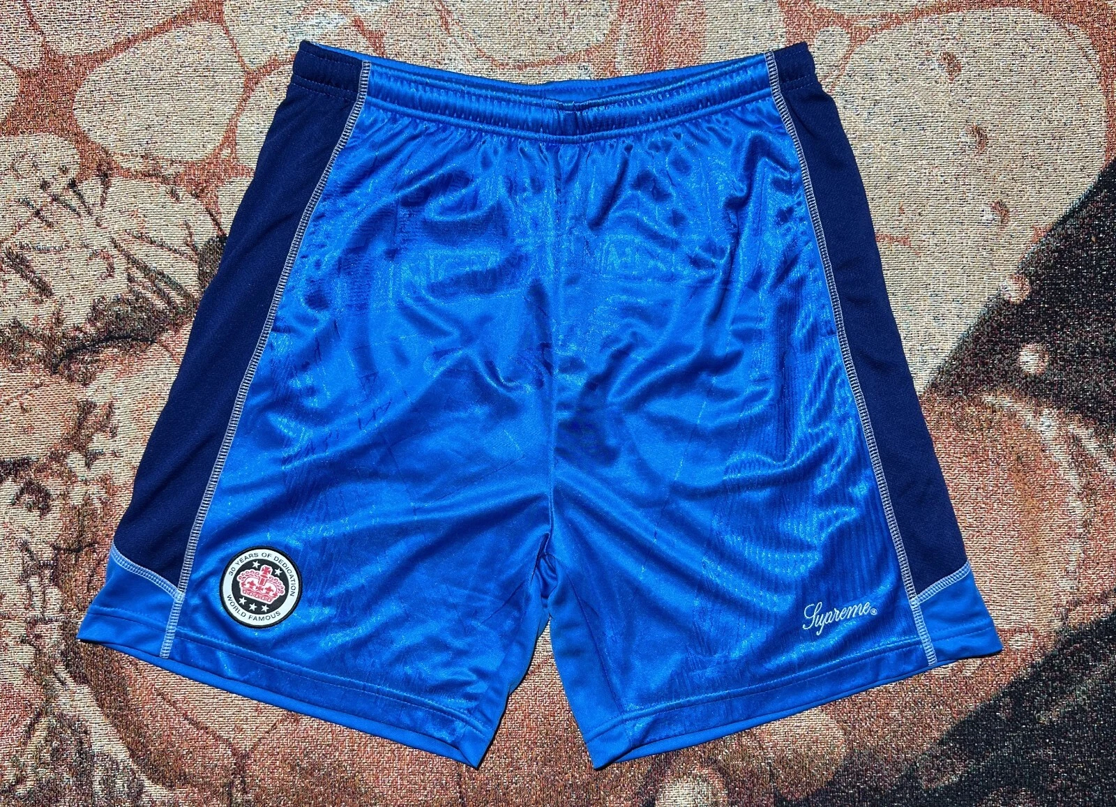 Short de football jacquard suprême bleu taille S neuf