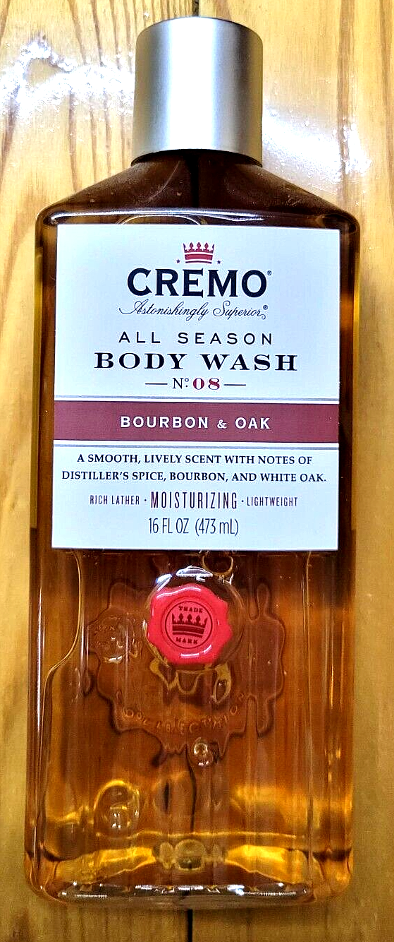 Cremo Body Wash, All Season, Bourbon & Oak, No. 08 - 16 fl oz