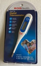 Digital Thermometer Rigid Tip CVS Health Fever Alarm 30 second reading