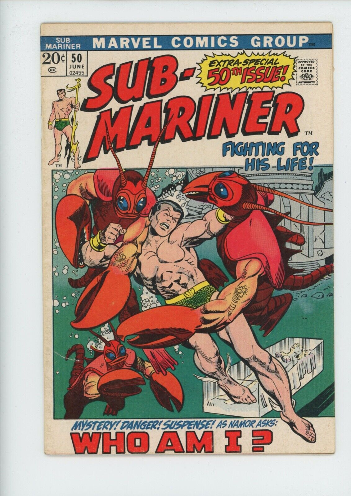 SUB-MARINER #50 comic book from 1972....1st NAMORITA....$75 VALUE...ONLY $19.95!