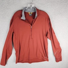 REI Long Sleeve 1/4 Zip Pullover Midweight Base Layer Mens Large Made In USA