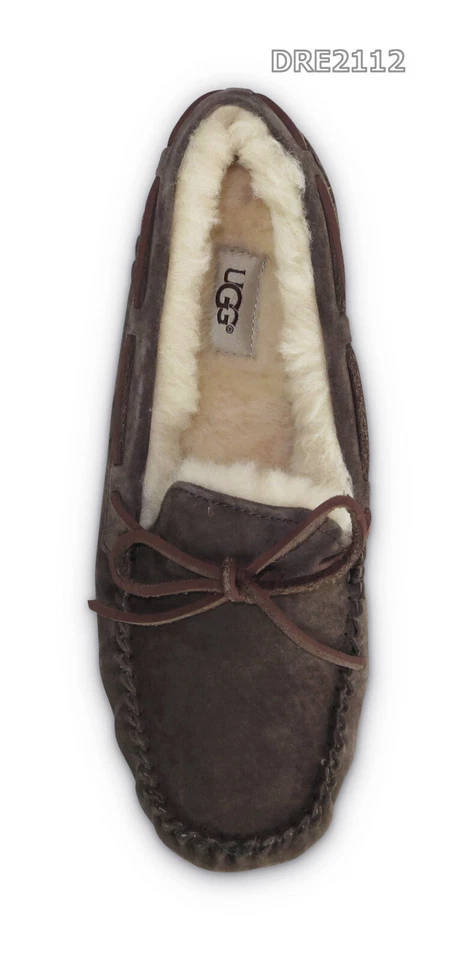 UGG Dakota Espresso Suede Fur Slippers Womens Size 9 NEW - Image 4 of 4