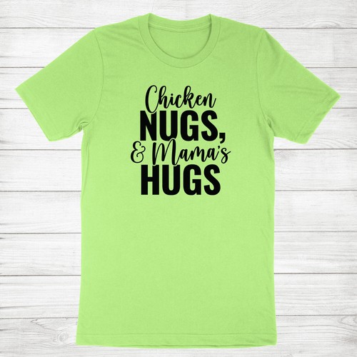Chicken Nugs and Mama Hugs Camisa pepitas amantes de la comida Camiseta Divertida - Imagen 16 de 21