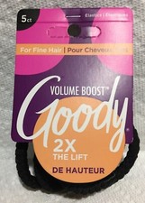 GOODY Volume Boost Ponytailers Elastics 2X the Lift for Fine Hair - 5ct