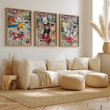Hypebeast Kaws Posters Set of 3 Graffiti Style Wall Art Poster Prints A4 A3 A2