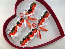 NEW ARMY Camouflage Orange white Wedding Garter Hunting GetTheGoodStuff Camo